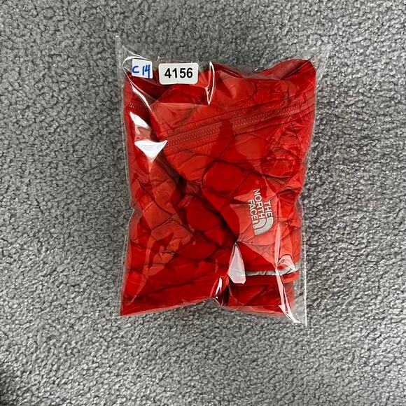 The North Face Thermoball Vest Womens M Blaze Orange Puffer Zip Pocket Outdoorsy - Picture 10 of 10